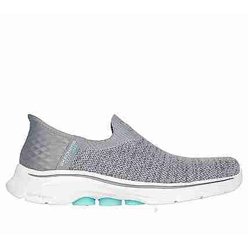 SKECHERS GREY WOMEN GO WALK 7 - SPRINGTIME SLIP ON SNEAKERS