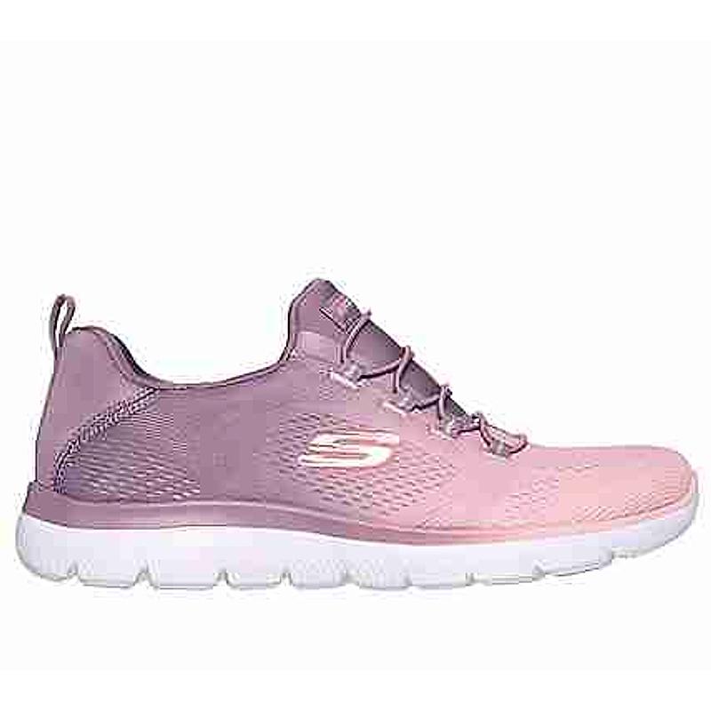 SKECHERS PINK WOMEN SUMMITS-BRIGHT CHARMER SLIP ON SNEAKERS