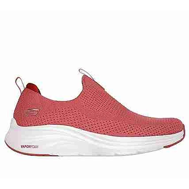 SKECHERS RED WOMEN VAPOR FOAM - TRUE CLASSIC SLIP ON SNEAKERS