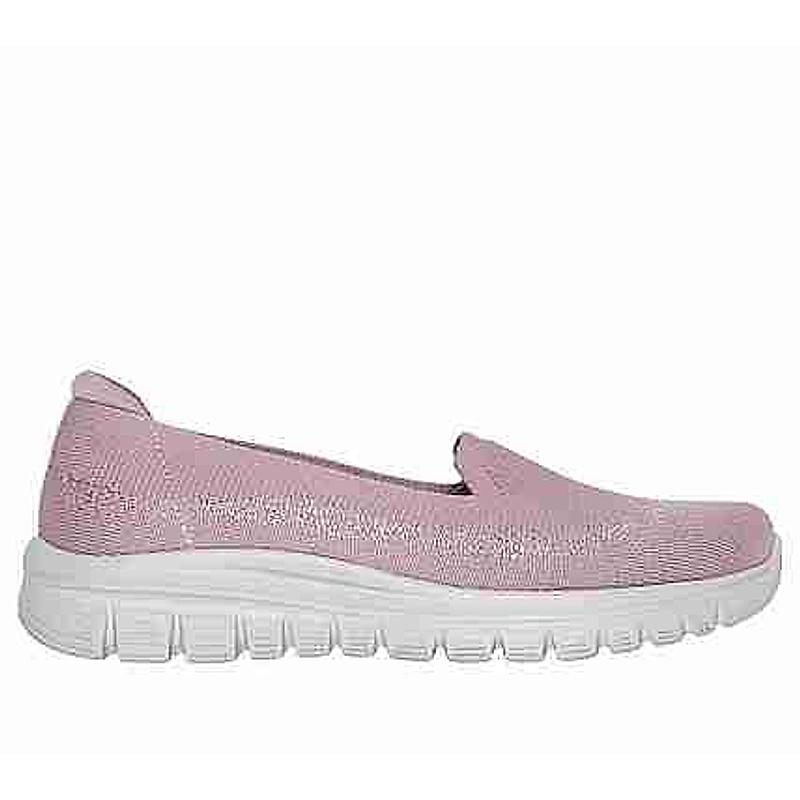 SKECHERS PINK WOMEN GRACEFUL - VIEW FINDER SLIP ON SNEAKERS