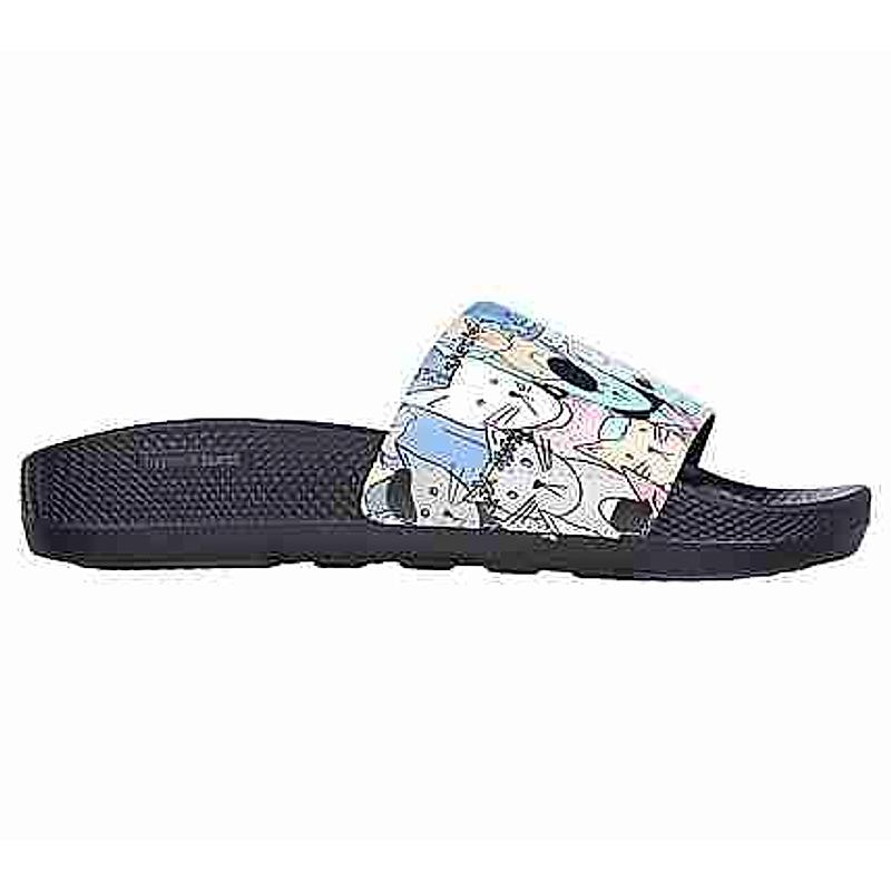 SKECHERS BLACK WOMEN HYPER SLIDE - PAWSOME