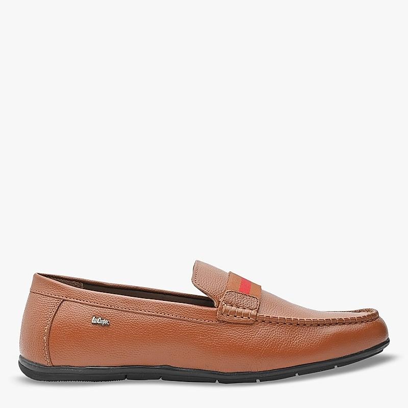 Lee Cooper Tan Mens Leather Loafers