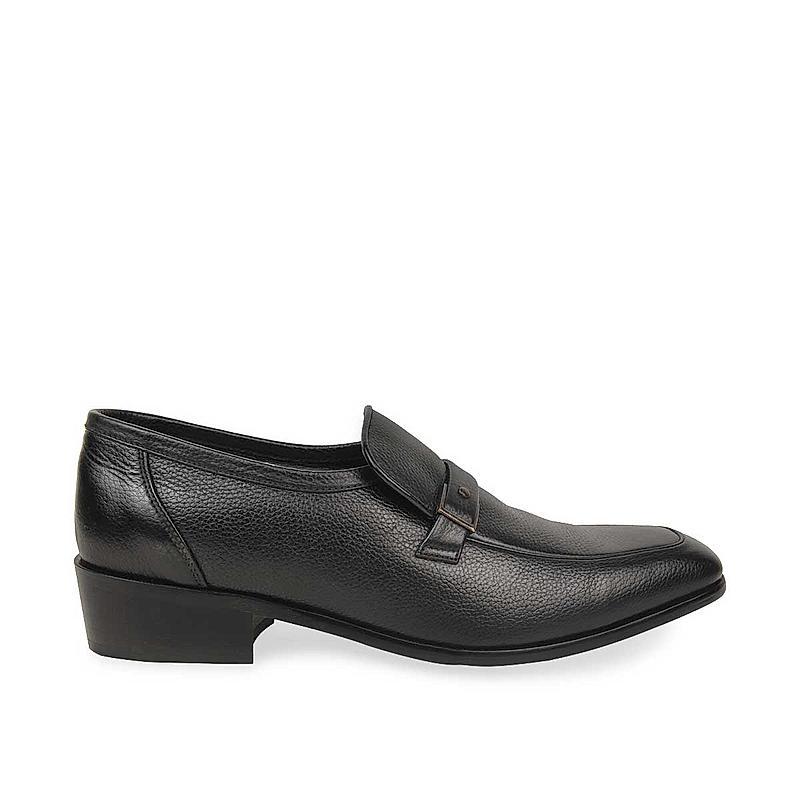 Zuccaro Black Men's Leather Formal Slip on Shoes