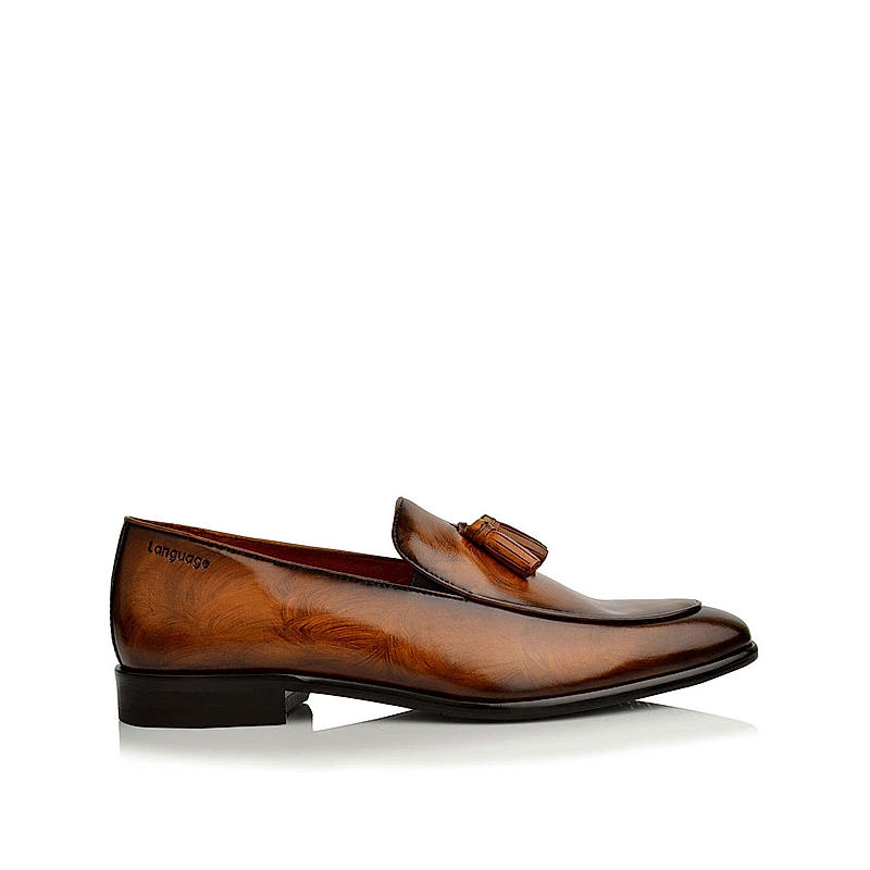 Language Tan Formal Slip On