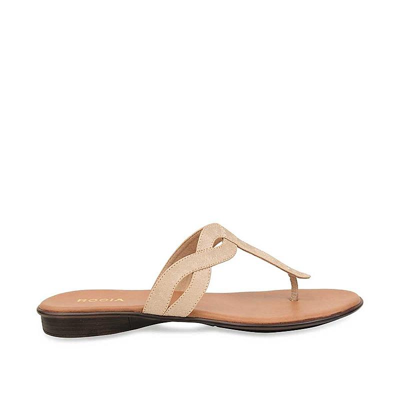 Rocia Women Beige Open Toe Flats