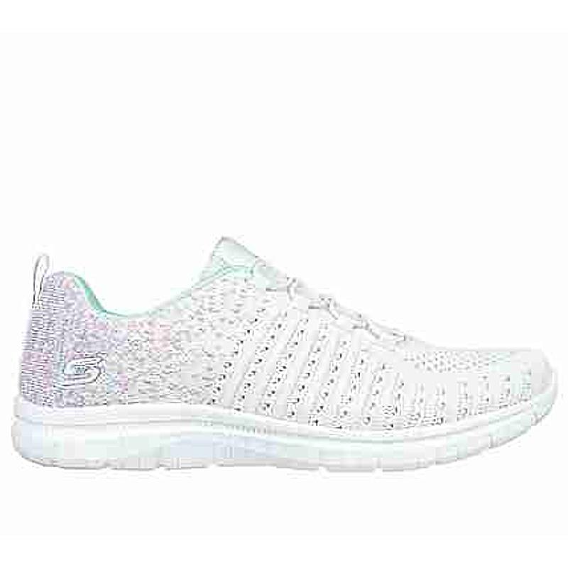 SKECHERS WHITE WOMEN VIRTUE SLIP ON SNEAKERS