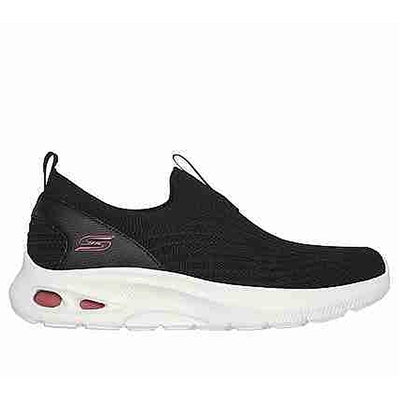 SKECHERS BLACK WOMEN BOBS UNITY - SLEEK LINES SLIP ON SNEAKERS