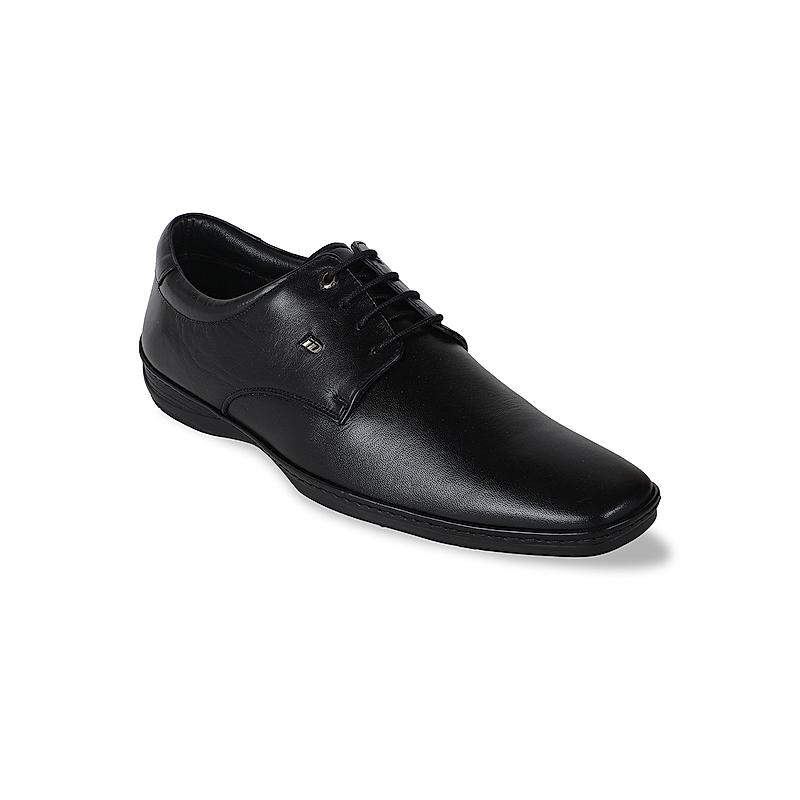 ID BLACK LEATHER MEN FORMAL LACE-UP SHOES