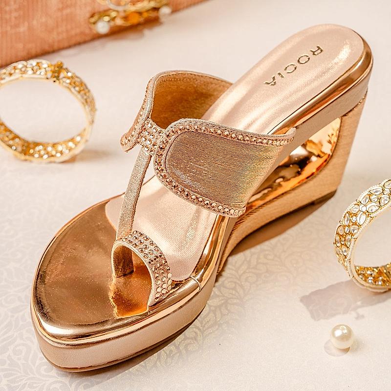 Rocia By Regal Rose Gold Women Fancy Platforms