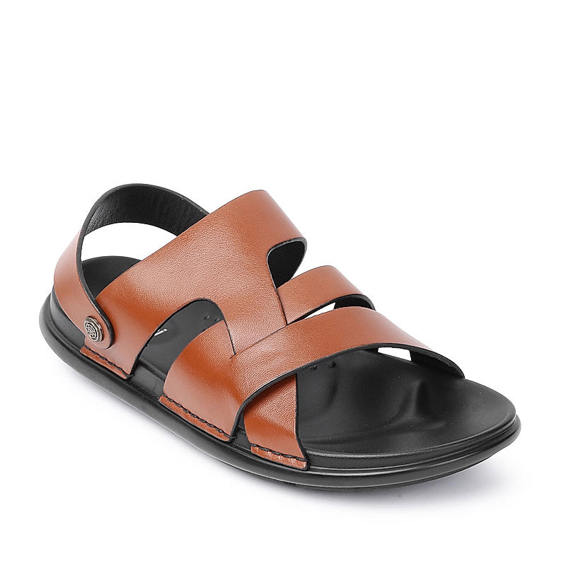 Gabicci Mens Tan Romeo Leather Sandals