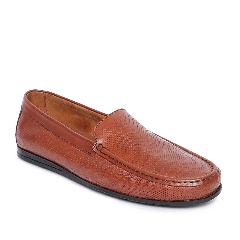 Gabicci Mens Tan Enzo Leather Loafers