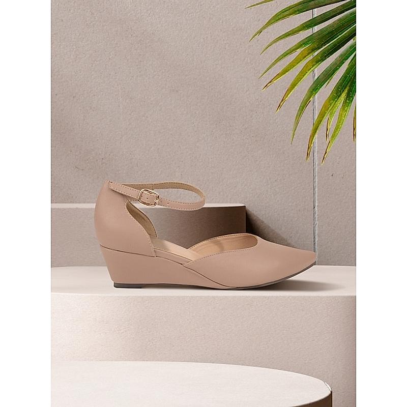 ROCIA NUDE WOMEN CLOSED TOE WEDGES