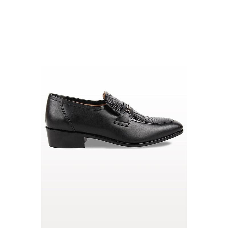 ZUCCARO BY REGAL BLACK MEN TEXTURED LEATHER FORMAL SHOES