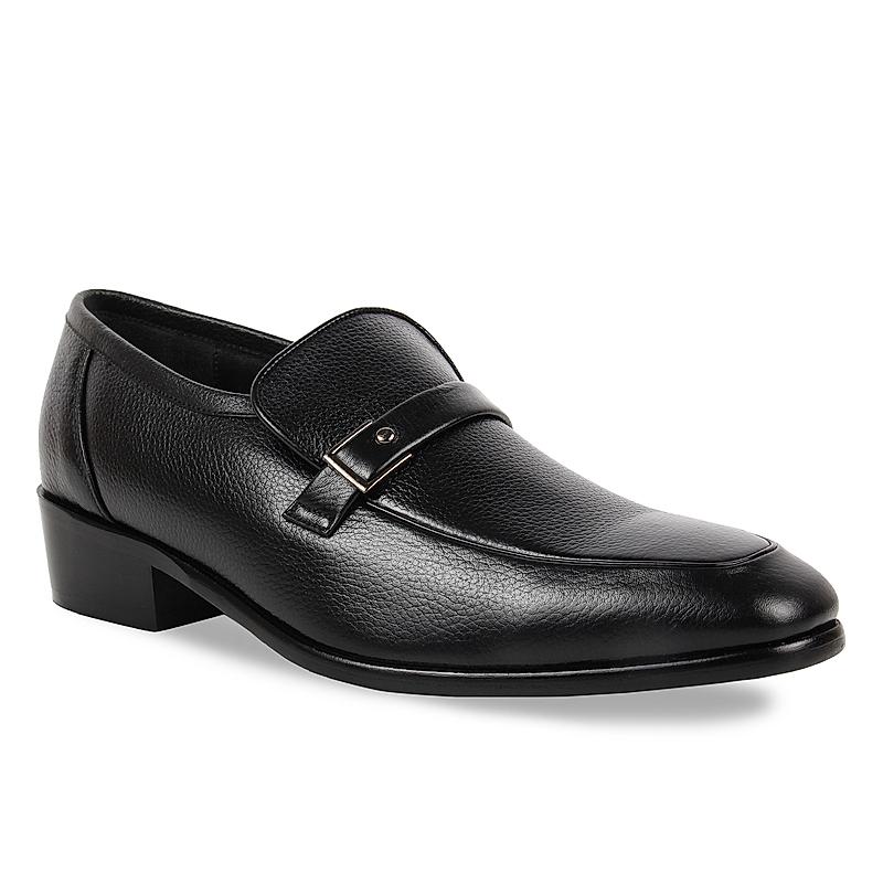 ZUCCARO BY REGAL BLACK MEN LEATHER FORMAL SLIP ON SHOES