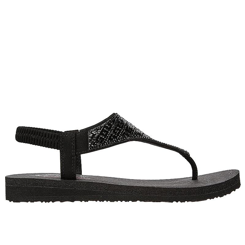 Skechers Black Women Meditation - Sweet Rock Sandals