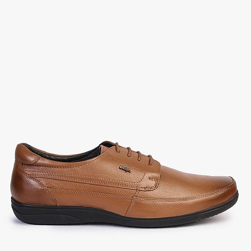 LEE COOPER TAN MEN LEATHER FORMAL LACE UP DERBY SHOES