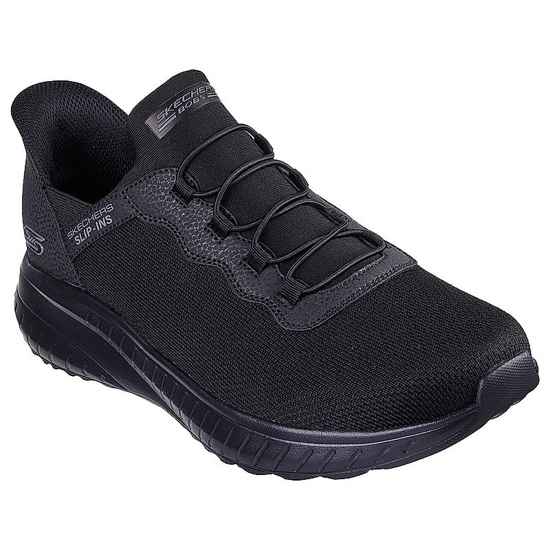 Skechers Black Bobs Squad Chaos - Daily Hype Slip Ins Sneakers