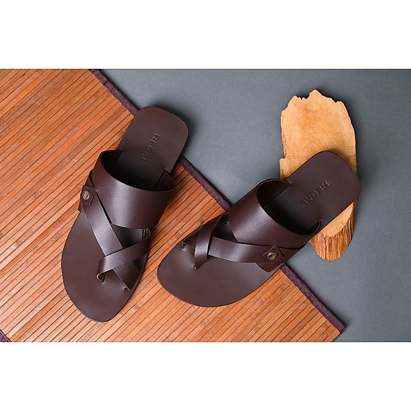 Regal Brown Men Casual Leather Sandals