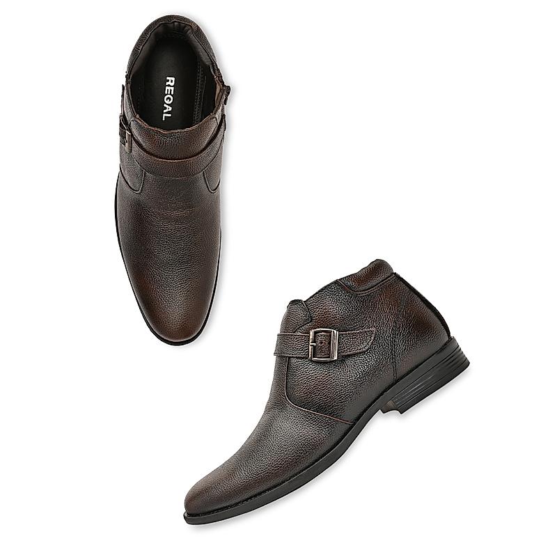 Regal Brown Men Leather Boots