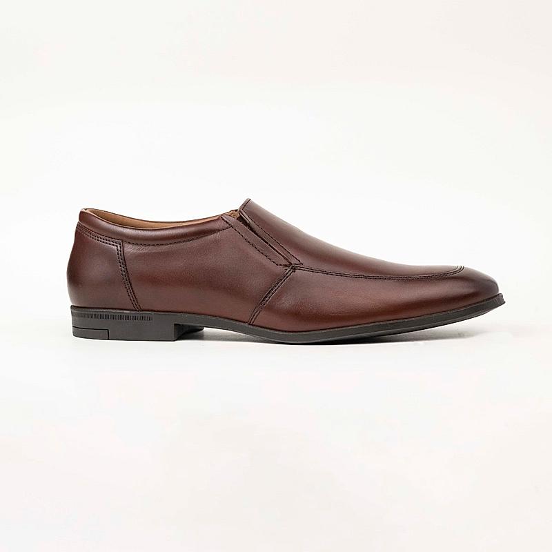 KETHINI BROWN MEN LEATHER FORMAL SLIP ON SHOES