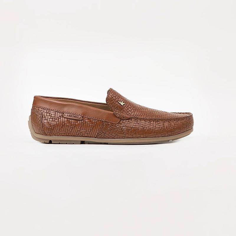 KETHINI TAN MEN LEATHER LOAFERS