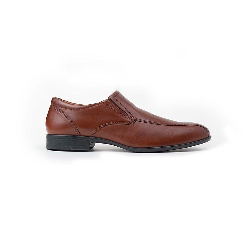 KETHINI TAN MEN LEATHER FORMAL SLIP ON SHOES