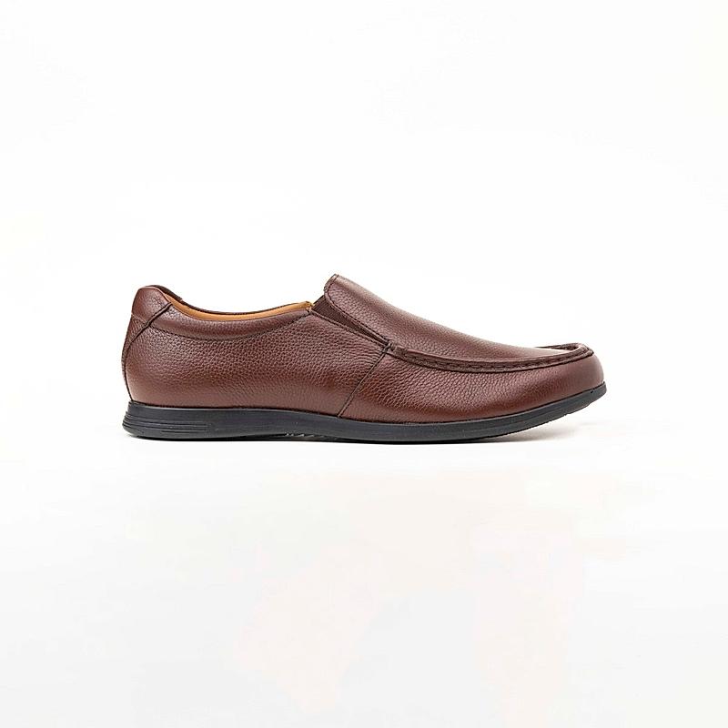 KETHINI BROWN MEN LEATHER FORMAL SLIP ON SHOES