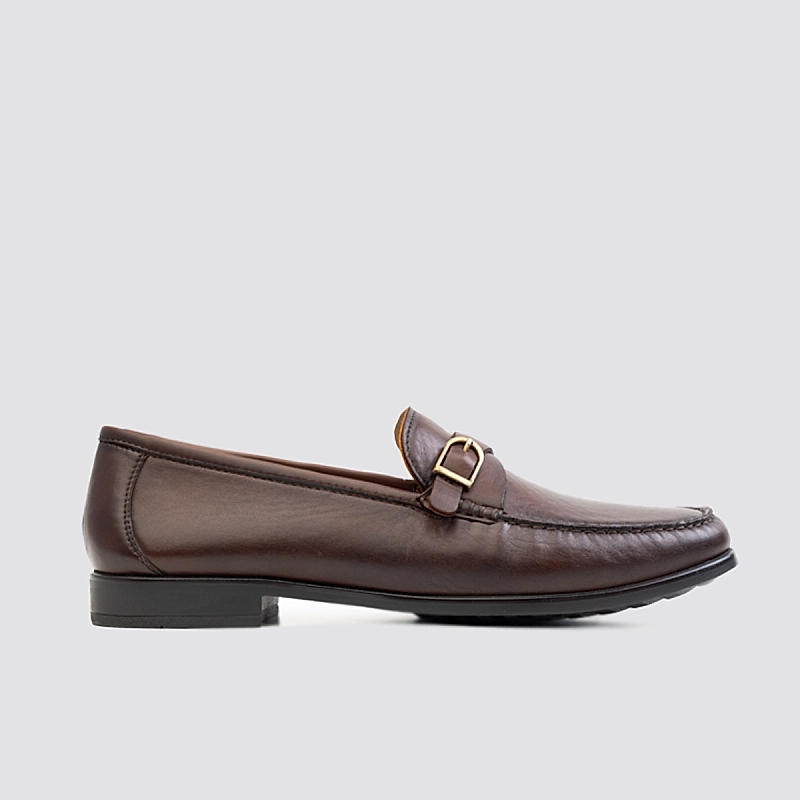 Language Brown Mens Macklin Leather Loafer