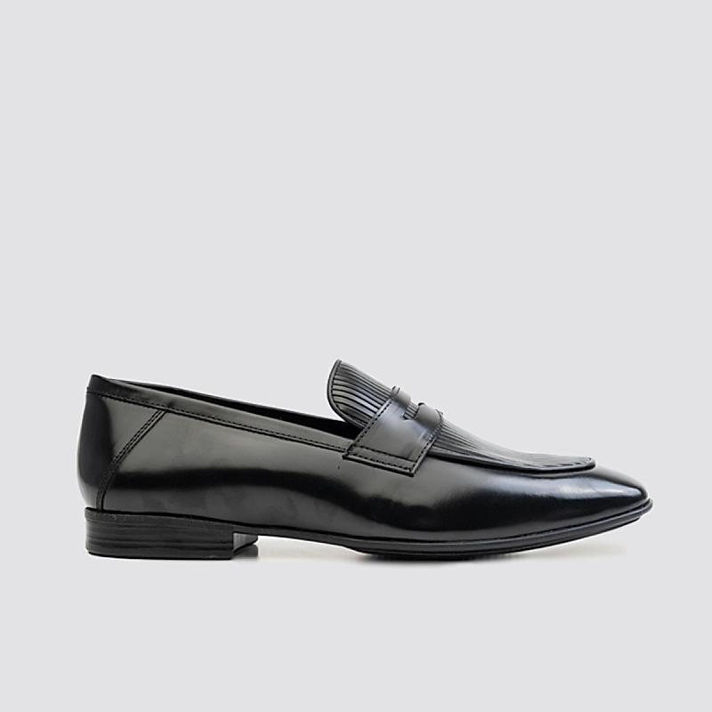 Language Black Mens Denis Leather Loafer