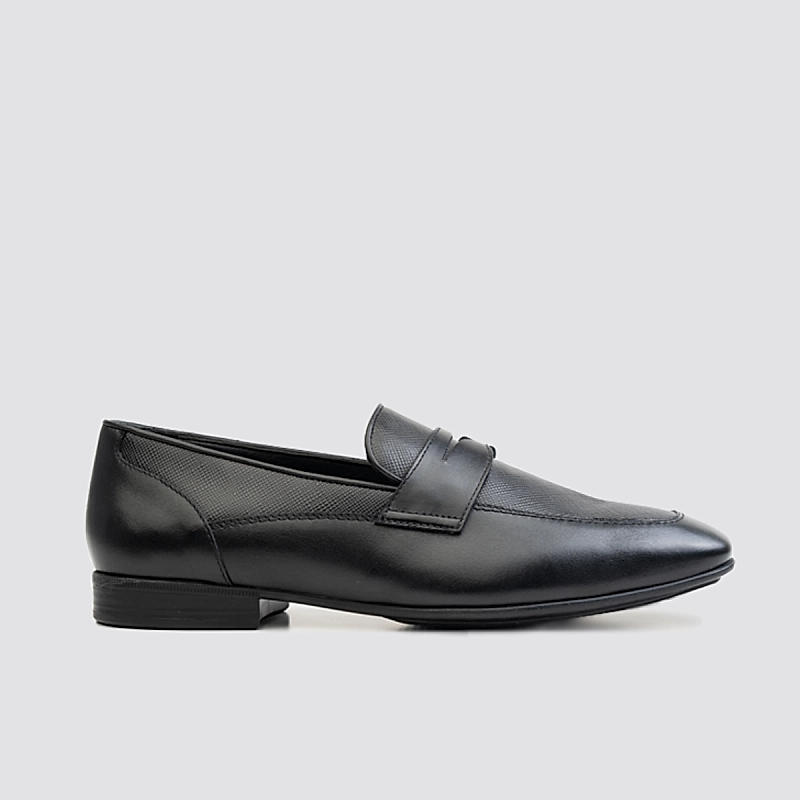 Language Black Mens Grant Leather Loafer