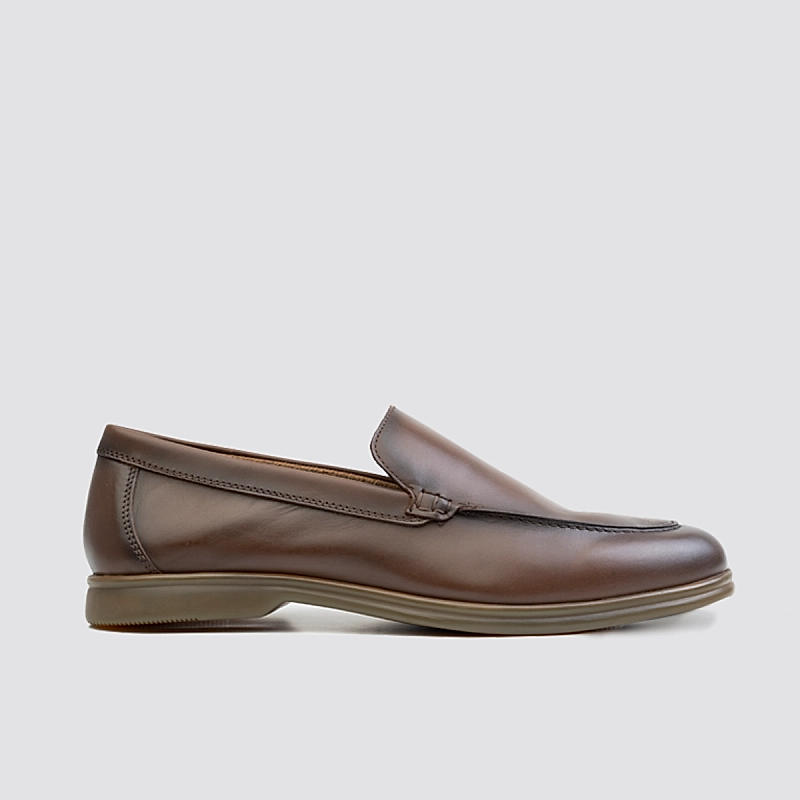 Language Brown Mens Spade Leather Loafer