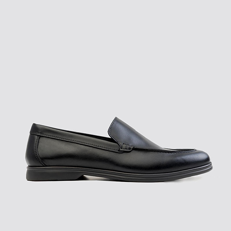 Language Black Mens Spade Leather Loafer