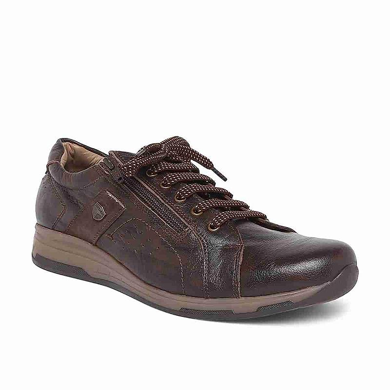 BUCKAROO BROWN MEN EIRA LACE-UP SNEAKERS