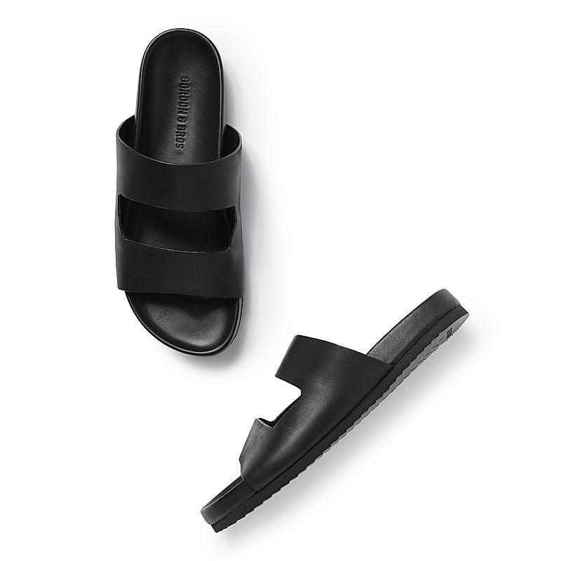 GORDON & BROS BLACK MEN SANDALS