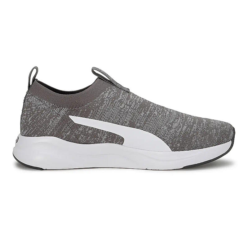 PUMA GREY UNISEX SOFTRIDE RIFT KNIT ONE8 RUNNING SHOES