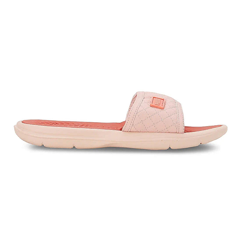 PUMA ROSE GOLD WOMEN QUILT SLIDES