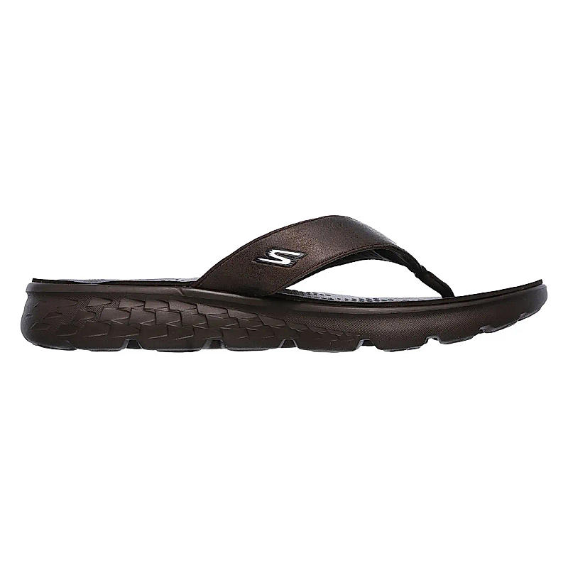 SKECHERS CHOCOLATE MENS ON-THE-GO 400 - VISTA FLIP FLOPS