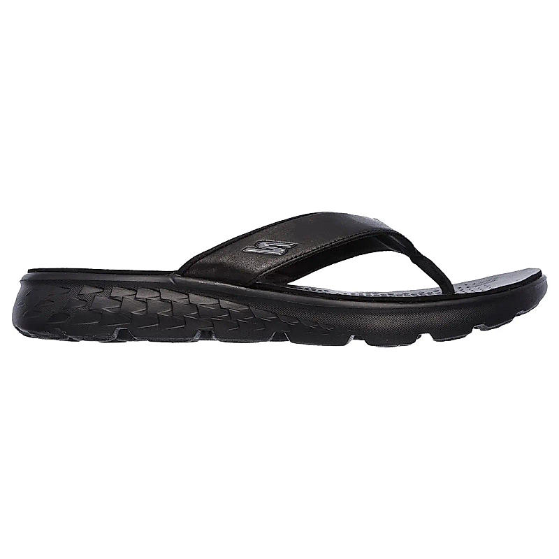 SKECHERS BLACK MENS ON-THE-GO 400 - VISTA FLIP FLOPS