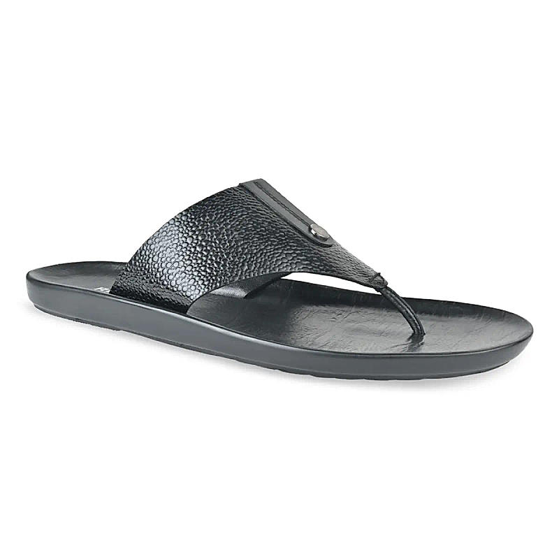 Regal Black Men Leather Sandals