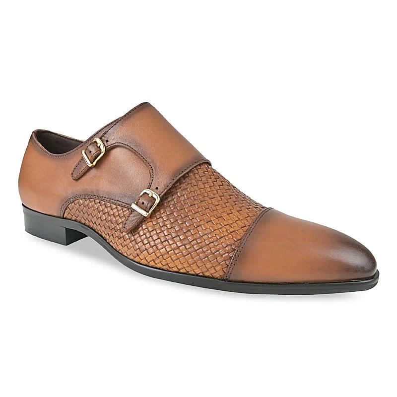 Imperio Tan Men Leather Double Monks