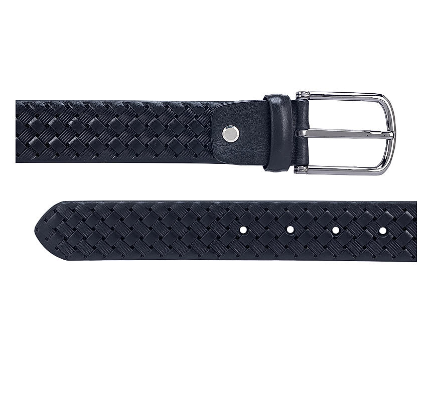 Black Mat Leather Men's Belt