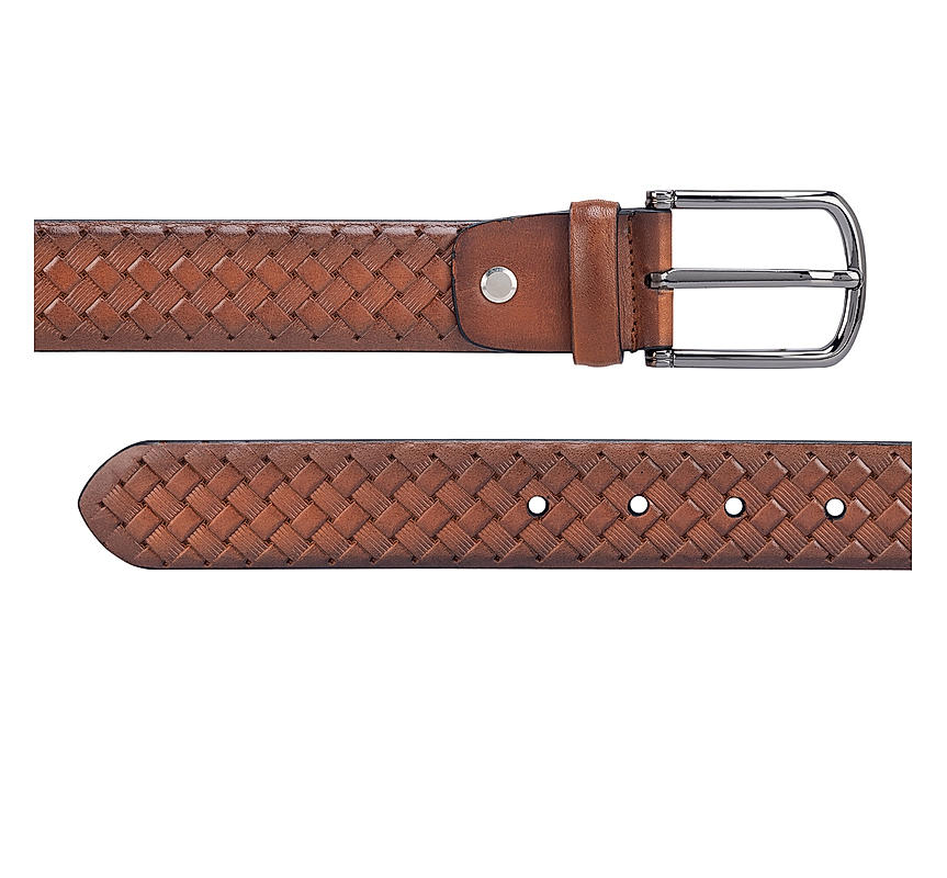 Tan Mat Leather Men's Belt