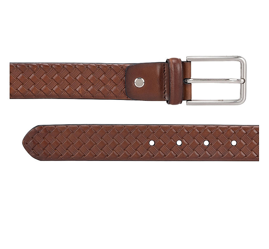 Tan Mat Embossed Men's Belt