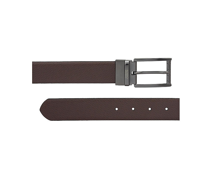 Brown and Black Reversible Men's Belt