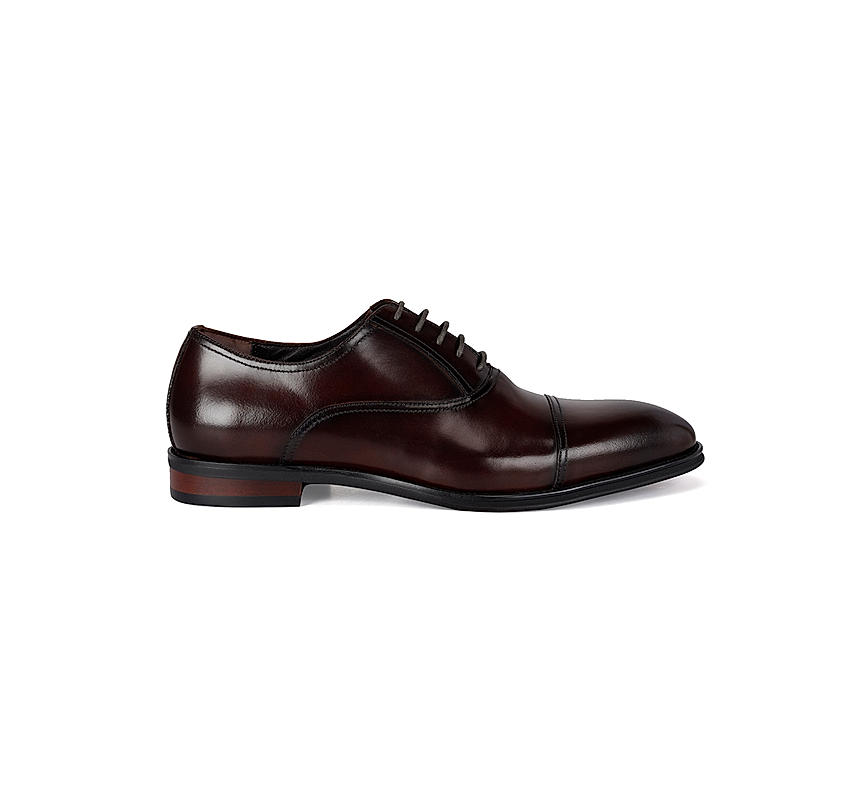 Brown Leather Cap Toe Lace Ups