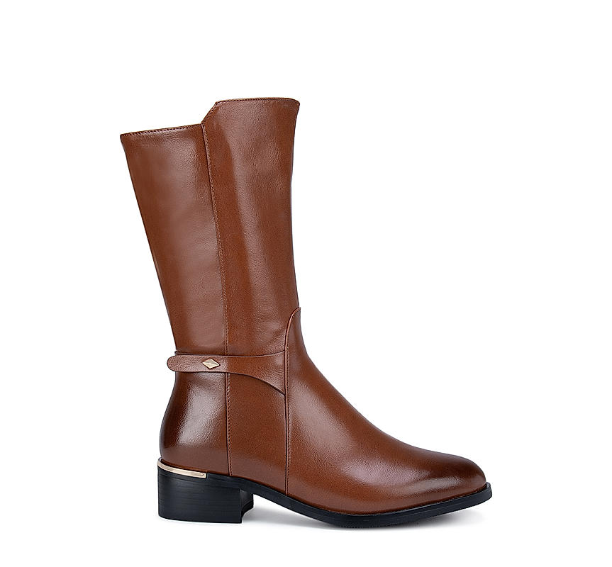 Tan Ankle Length Boots