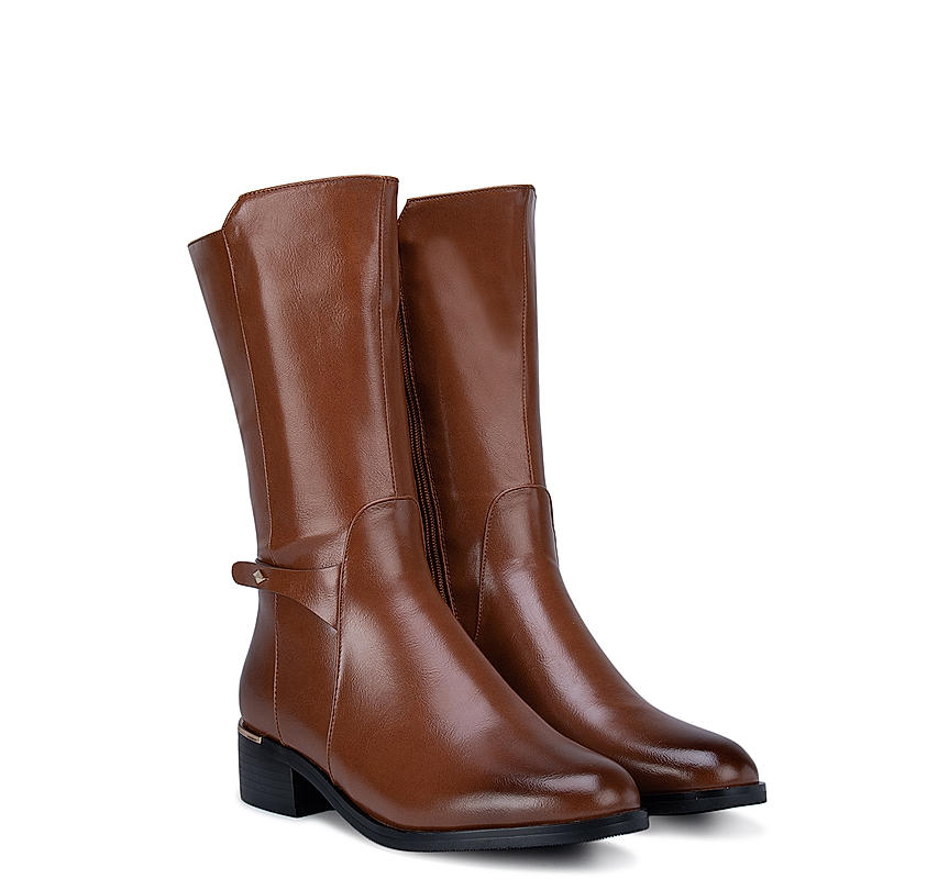 Tan Ankle Length Boots