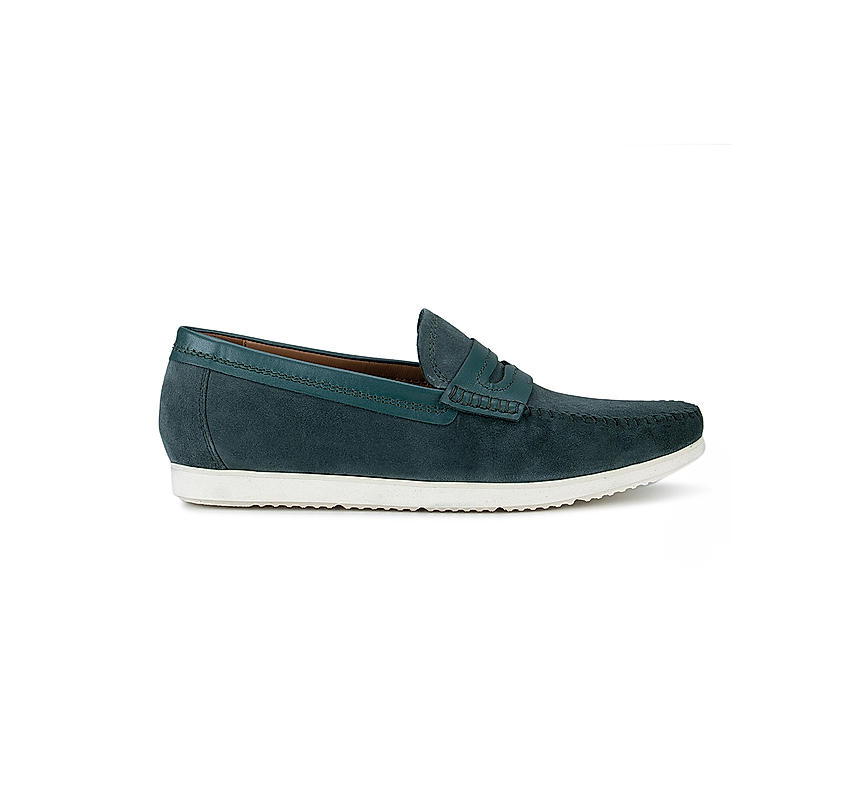 Green Suede Moccasins