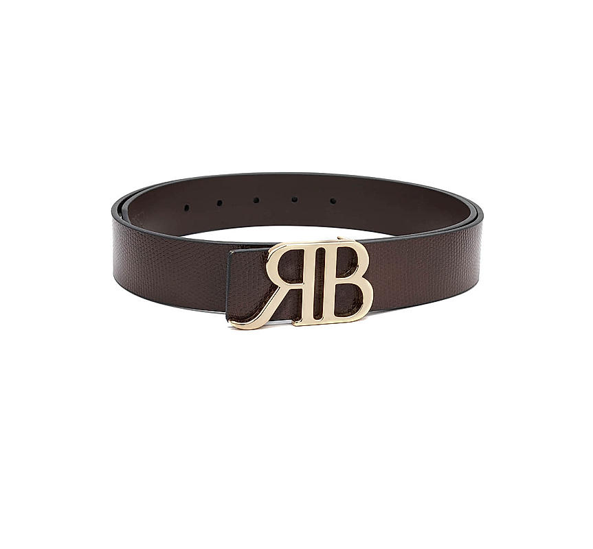 Brown Fish Textured Men's Belt