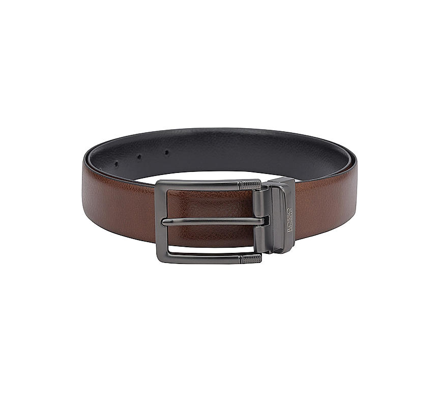 Tan and Black Reversible Men's Belt